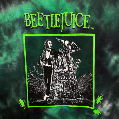 Beetlejuice Tombstone Tie-Dye Movie T-Shirt Medium