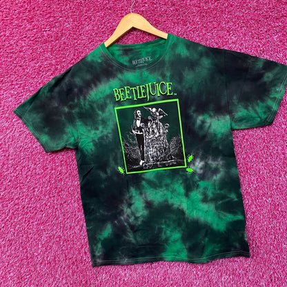Beetlejuice Tombstone Tie-Dye Movie T-Shirt Medium
