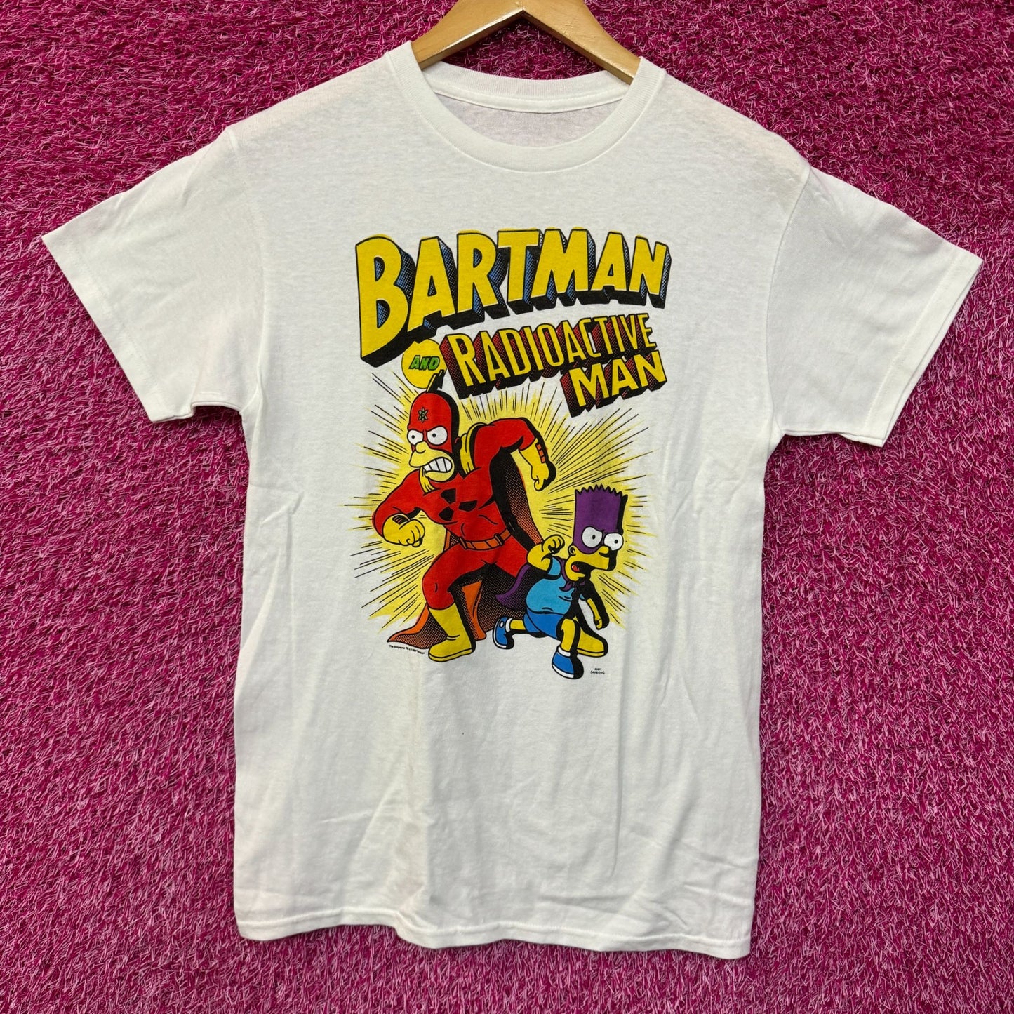 Bartman & Radioactive Man Comic Superhero The Simpsons Tee S