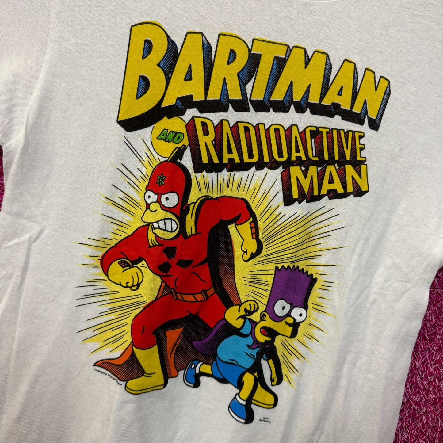Bartman & Radioactive Man Comic Superhero The Simpsons Tee S