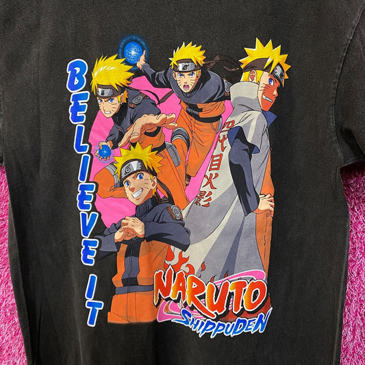 Naruto Shippuden Anime Mineral Wash T-shirt size Large