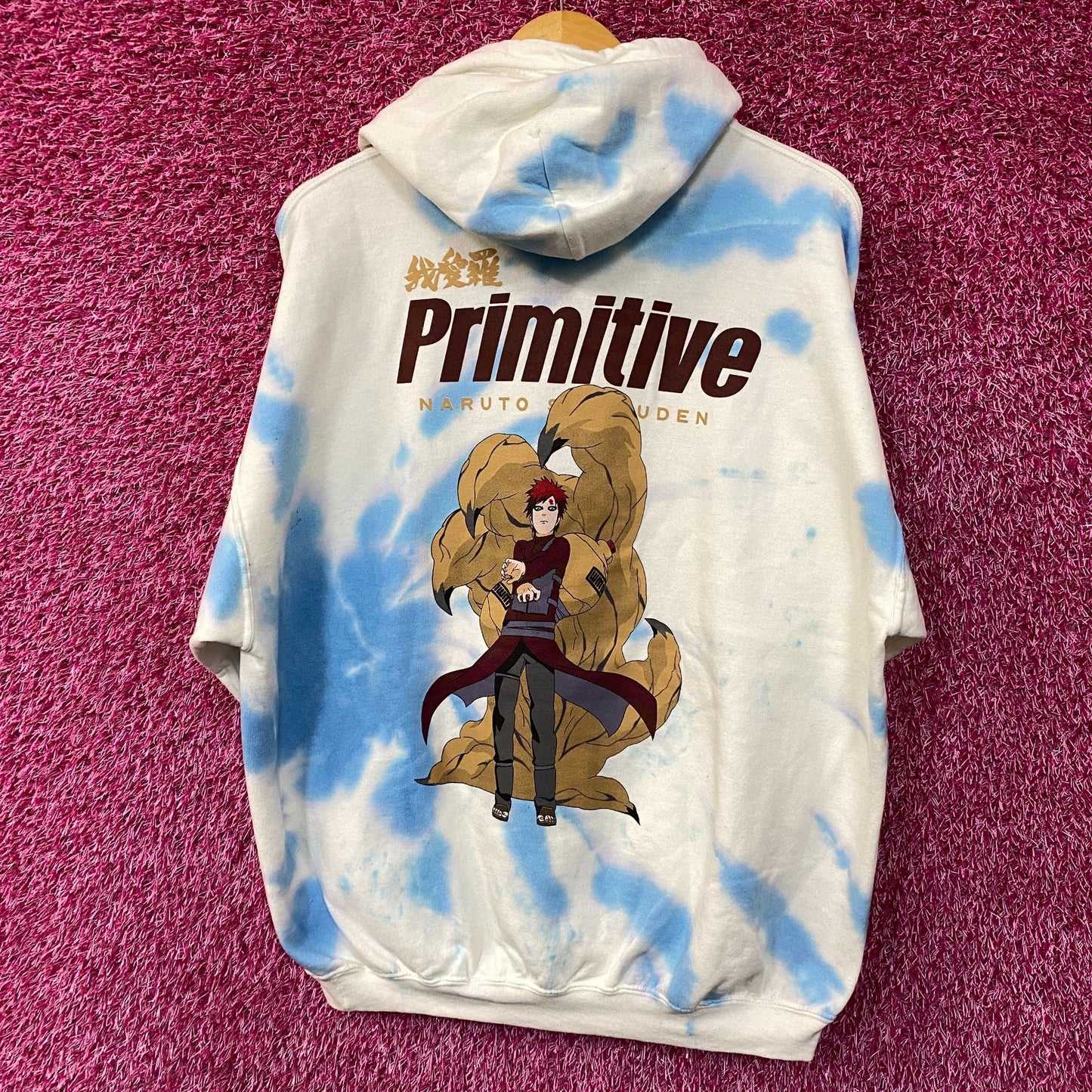 Naruto Primitive Gaara Tiedye Hoodie Size Large