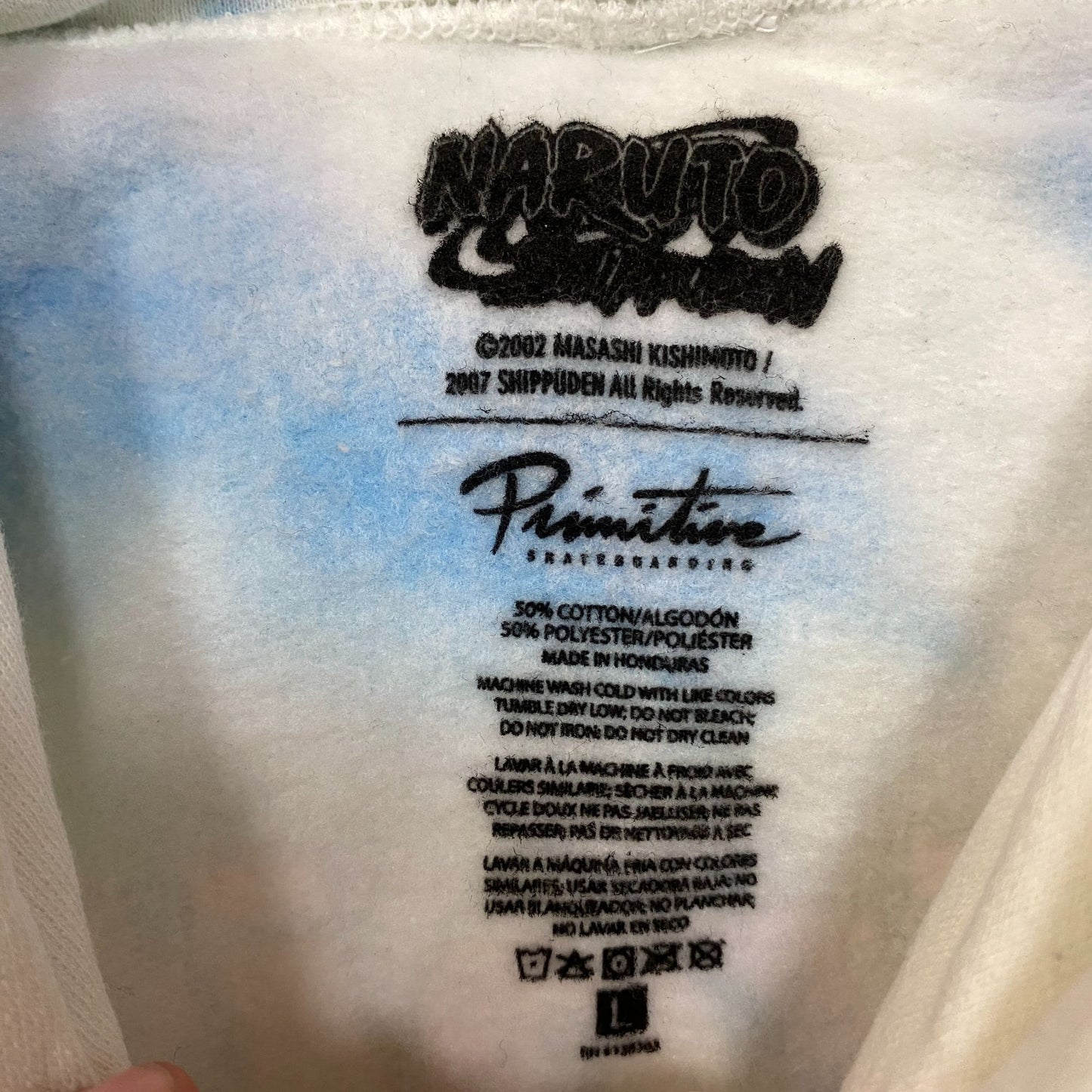 Naruto Primitive Gaara Tiedye Hoodie Size Large