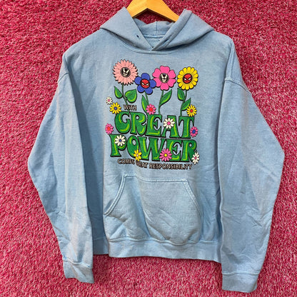 Marvel's Spiderman With Great Power flower hoodie size SM