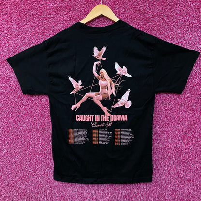 Cardi B Caught in the Drama "Little Miss Drama Tour" Graphic T-Shirt Medium