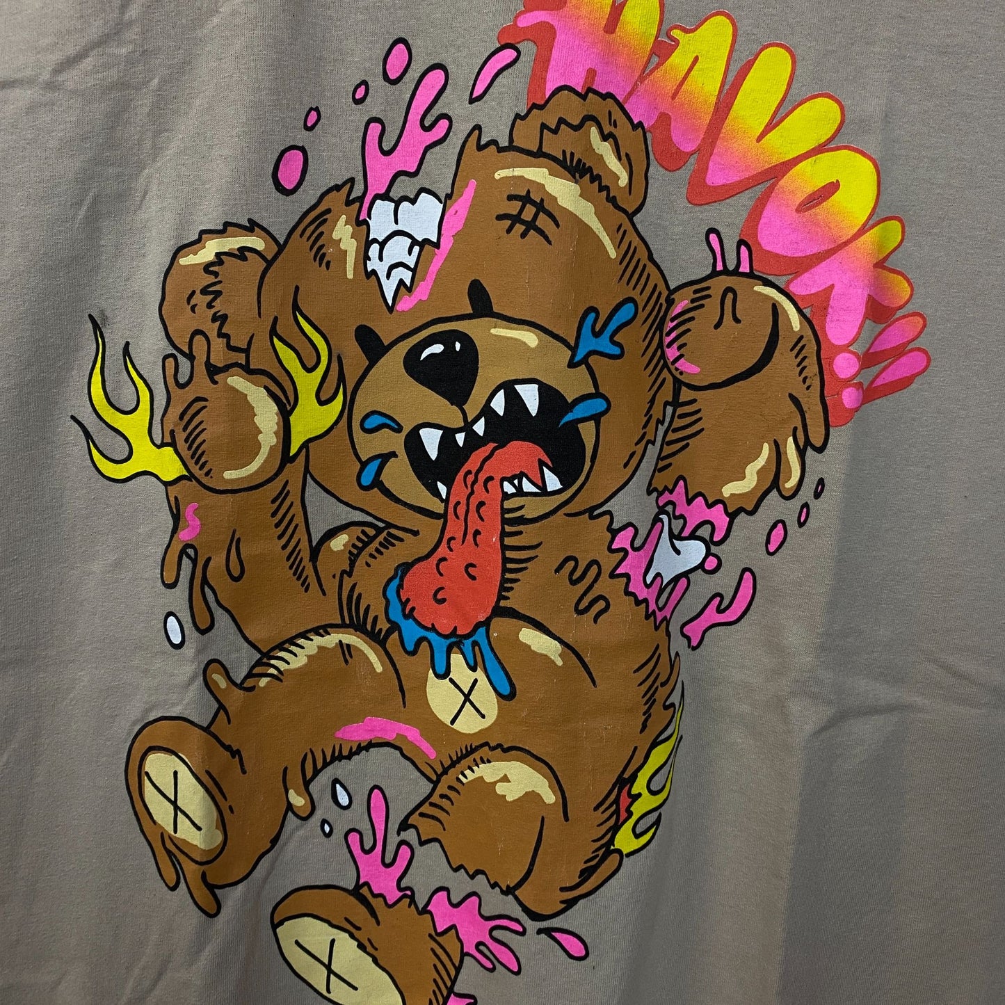 Fashion Nova Wreaking Havok Teddy Bear Graphic T-Shirt Large
