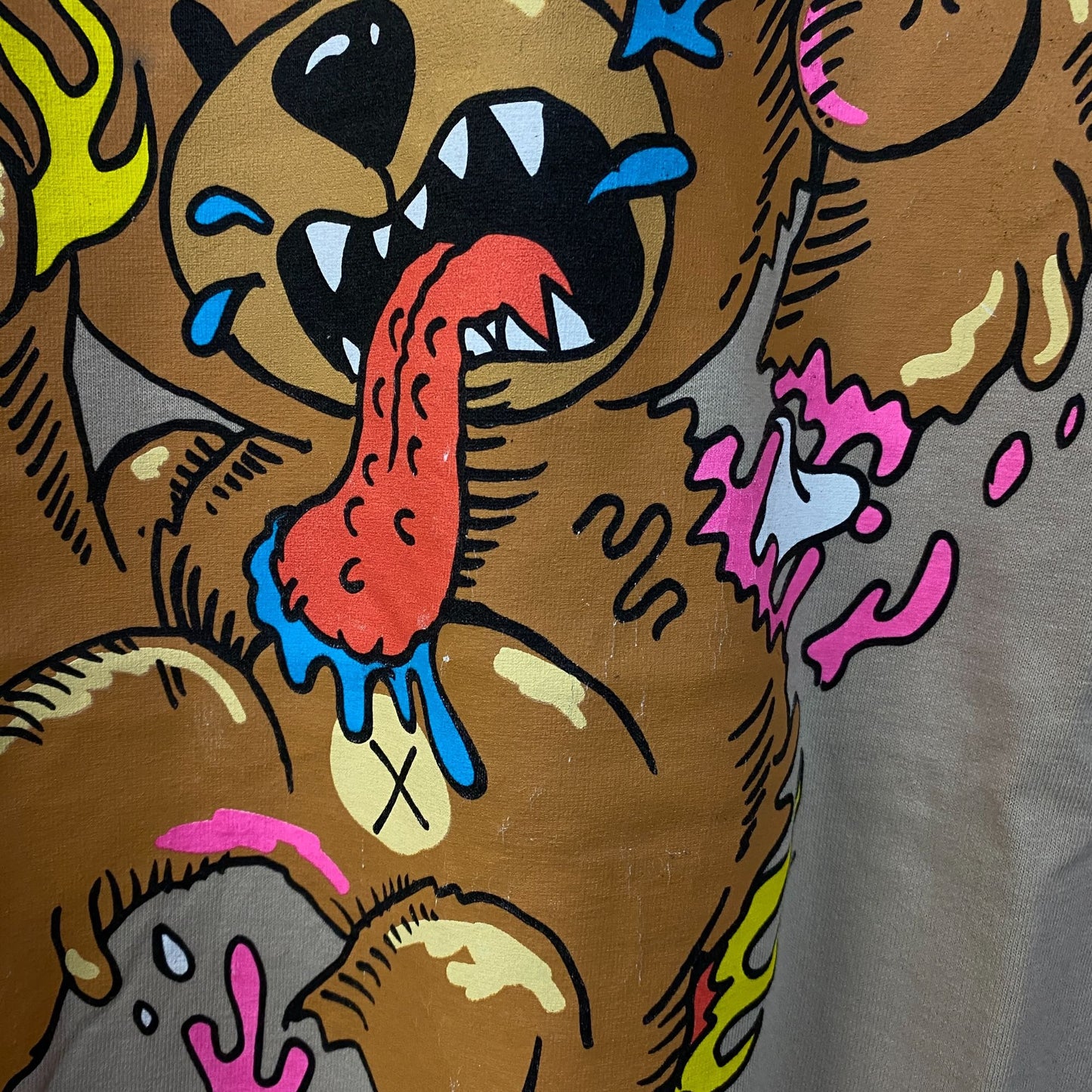 Fashion Nova Wreaking Havok Teddy Bear Graphic T-Shirt Large