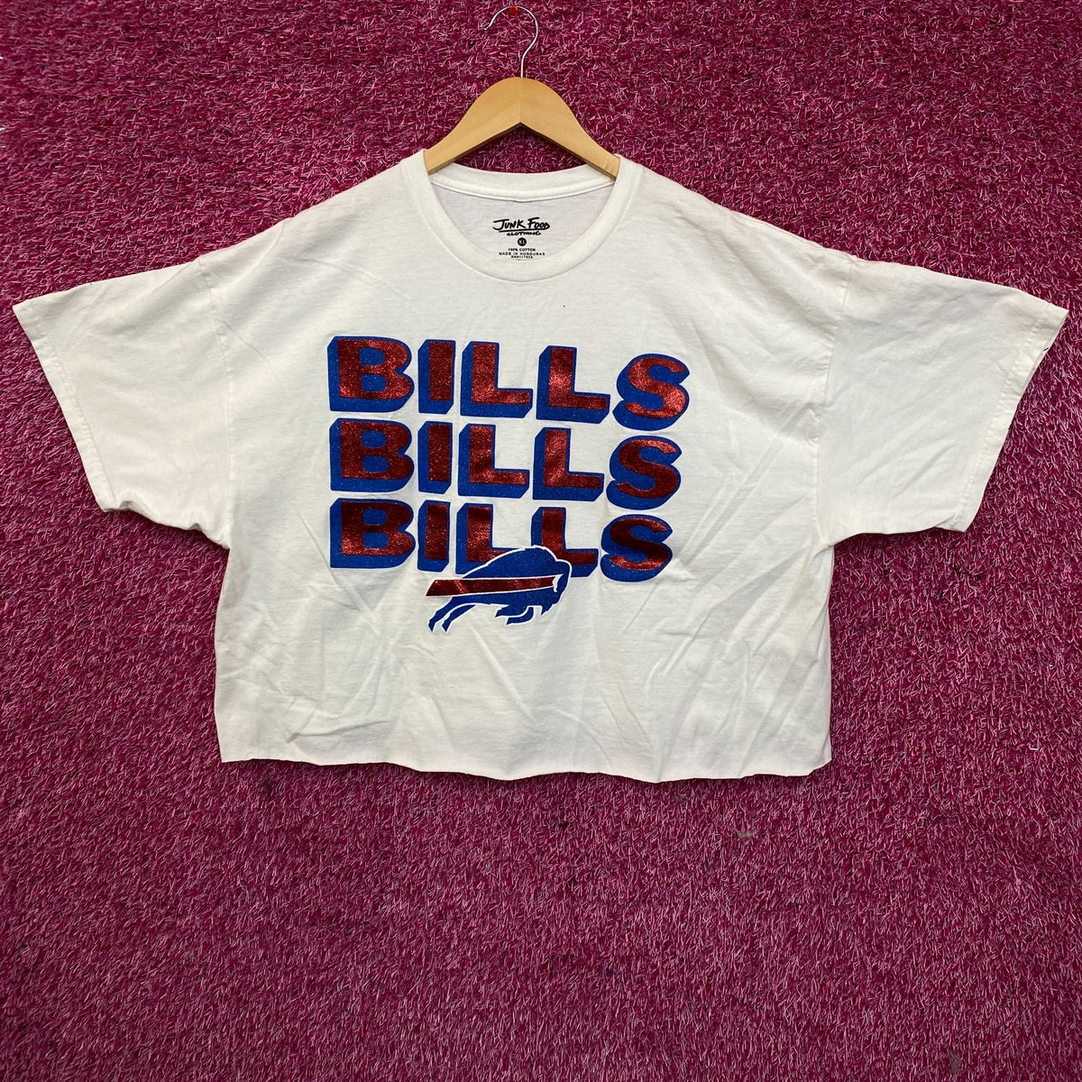 Buffalo Bills Glitter Logo Crop Top size XL
