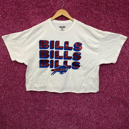 Buffalo Bills Glitter Logo Crop Top size XL