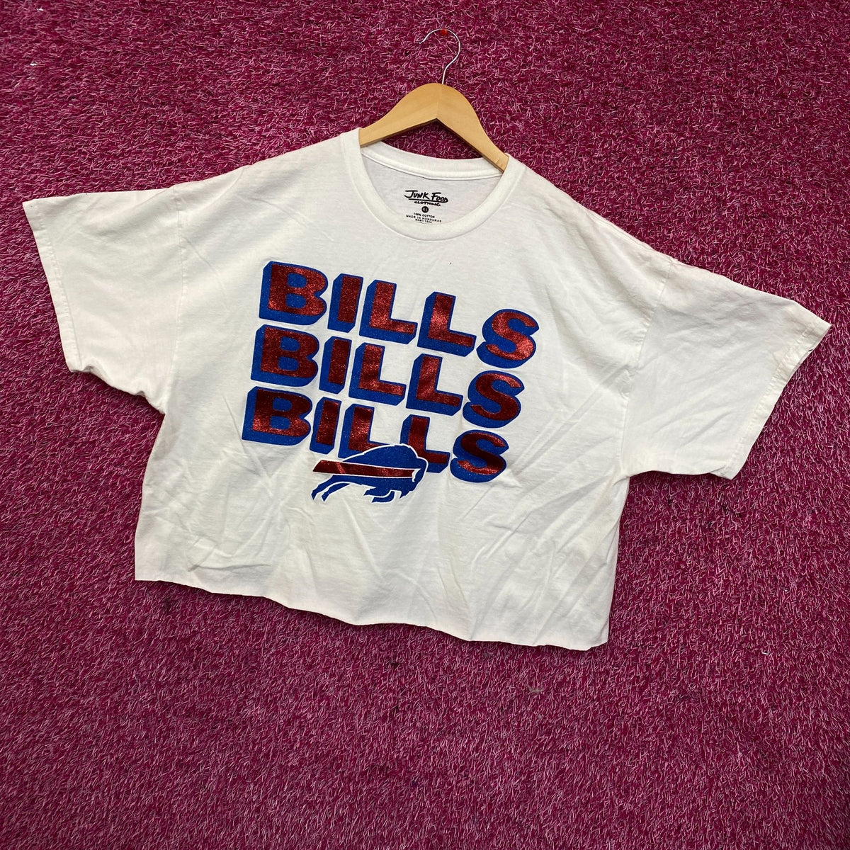 Buffalo Bills Glitter Logo Crop Top size XL
