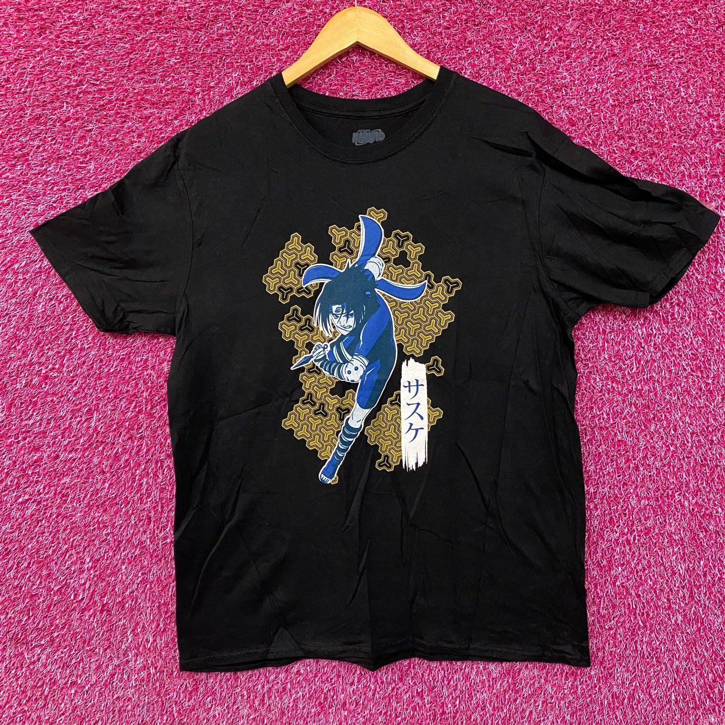 Naruto Sasuke Uchiha Graphic Design Anime T-Shirt Large