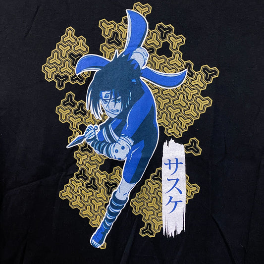 Naruto Sasuke Uchiha Graphic Design Anime T-Shirt Large