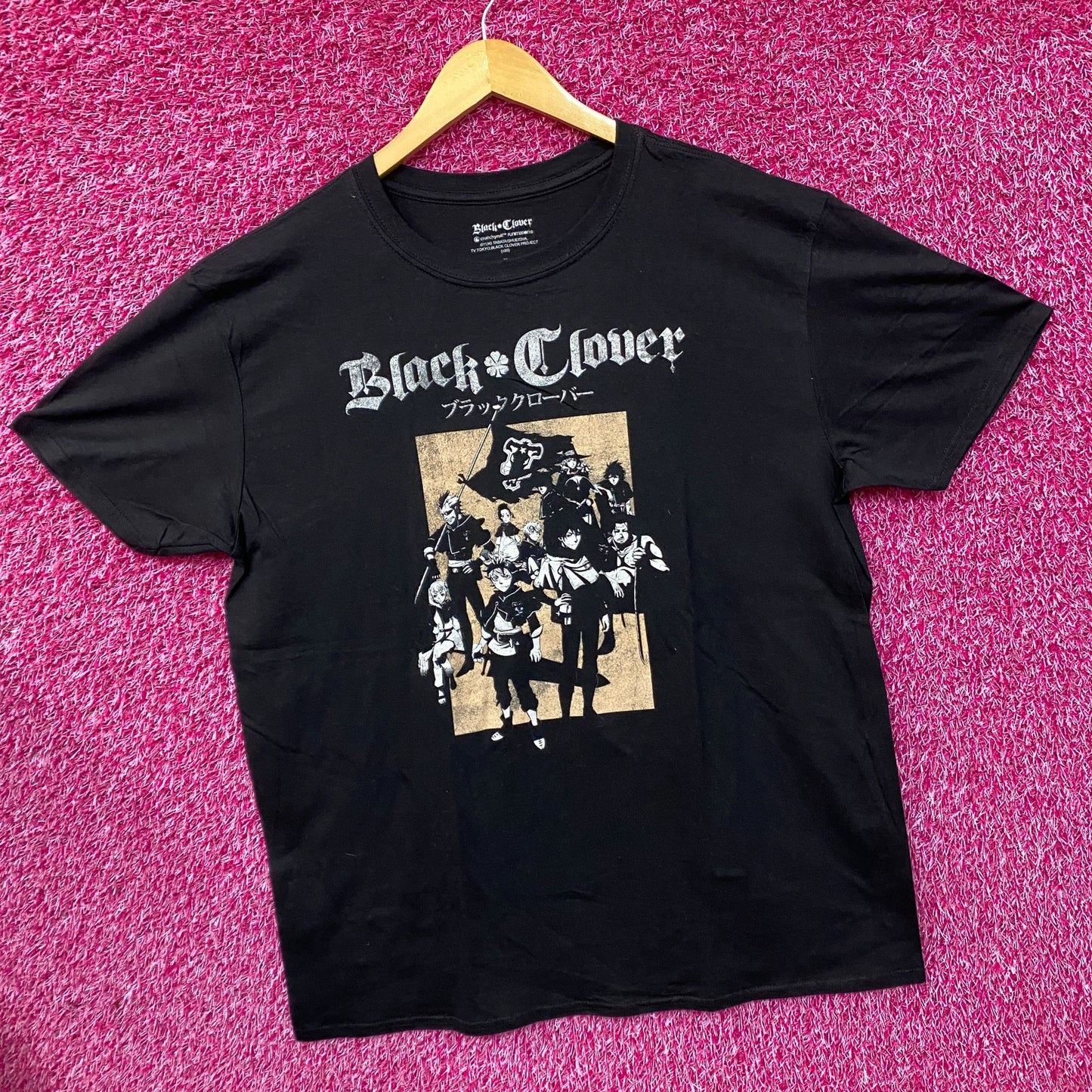 Black Clover Anime Manga Graphic Design T-Shirt XL