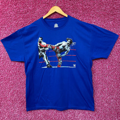 WWE Shawn Michaels The Heartbreak Kid HBK Sweet Chin Music Kick T-Shirt XL