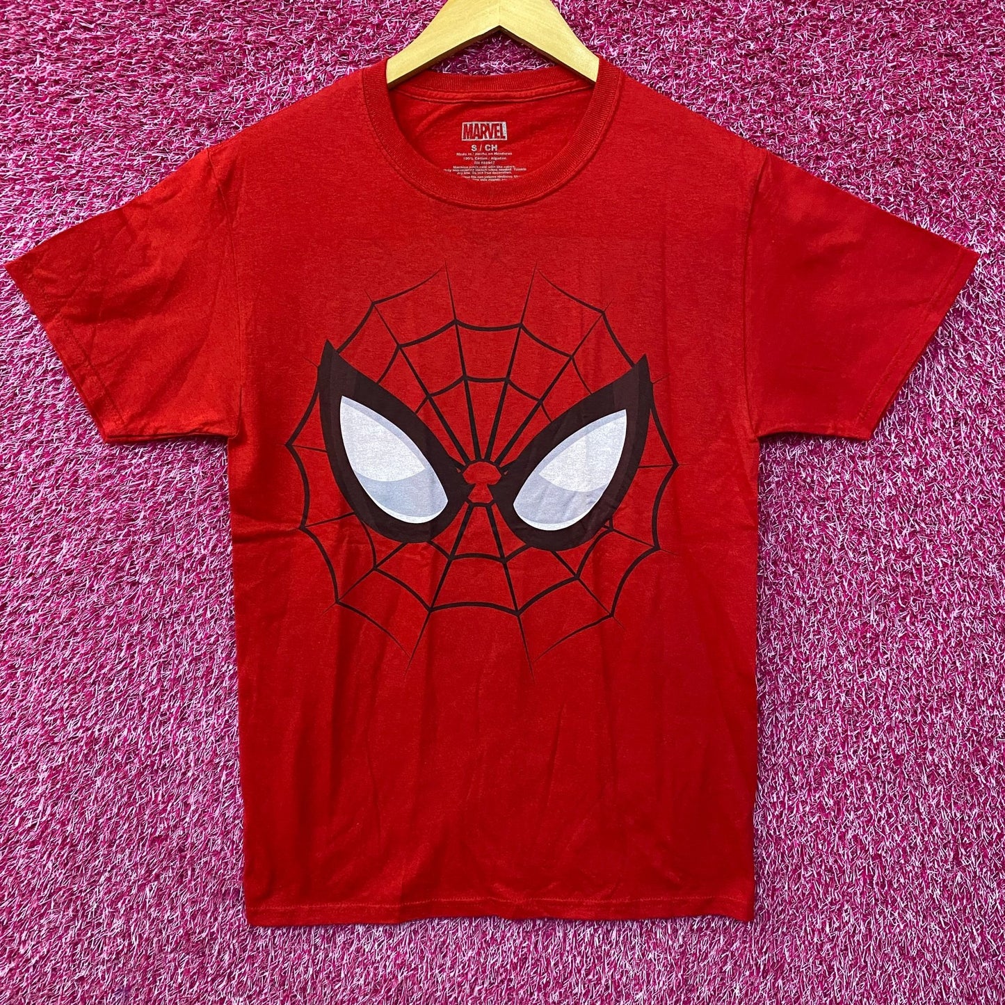 Marvel Spider-Man Amazing Face Mask T-Shirt Small
