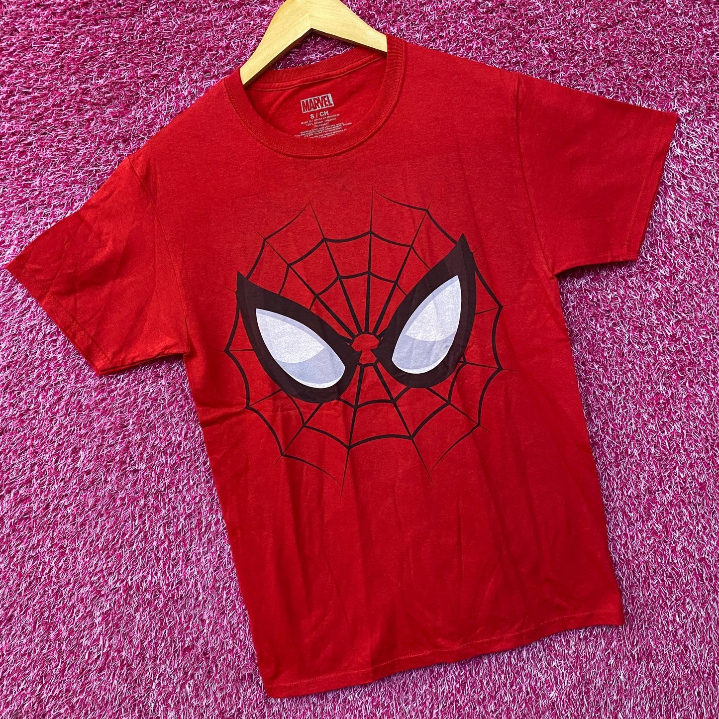 Marvel Spider-Man Amazing Face Mask T-Shirt Small