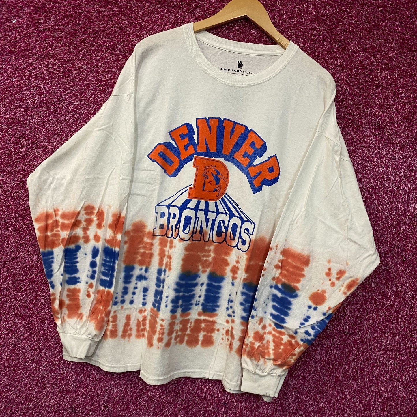 NFL AFC West Denver Broncos Tie-Dye long Sleeve Shirt 2XL