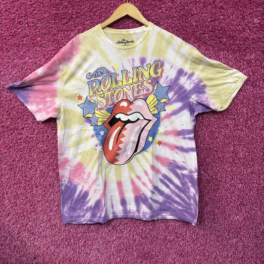 Rolling Stones Hot lips Sunset Tie Dye T-Shirt XL