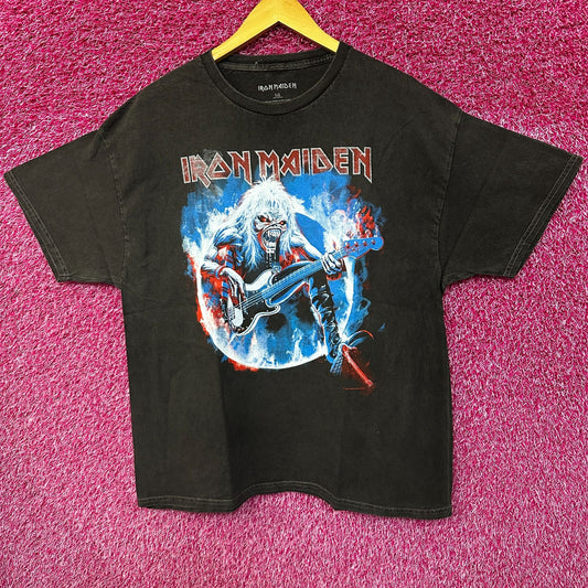 Iron Maiden Eddie Rock Mineral wash Rock Tshirt size Large