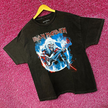 Iron Maiden Eddie Rock Mineral wash Rock Tshirt size Large