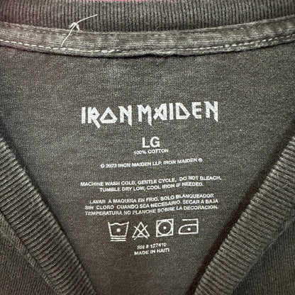 Iron Maiden Eddie Rock Mineral wash Rock Tshirt size Large