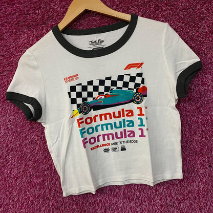 Junk Food Women's Formula 1 Finish Line Crop T-shirt Large