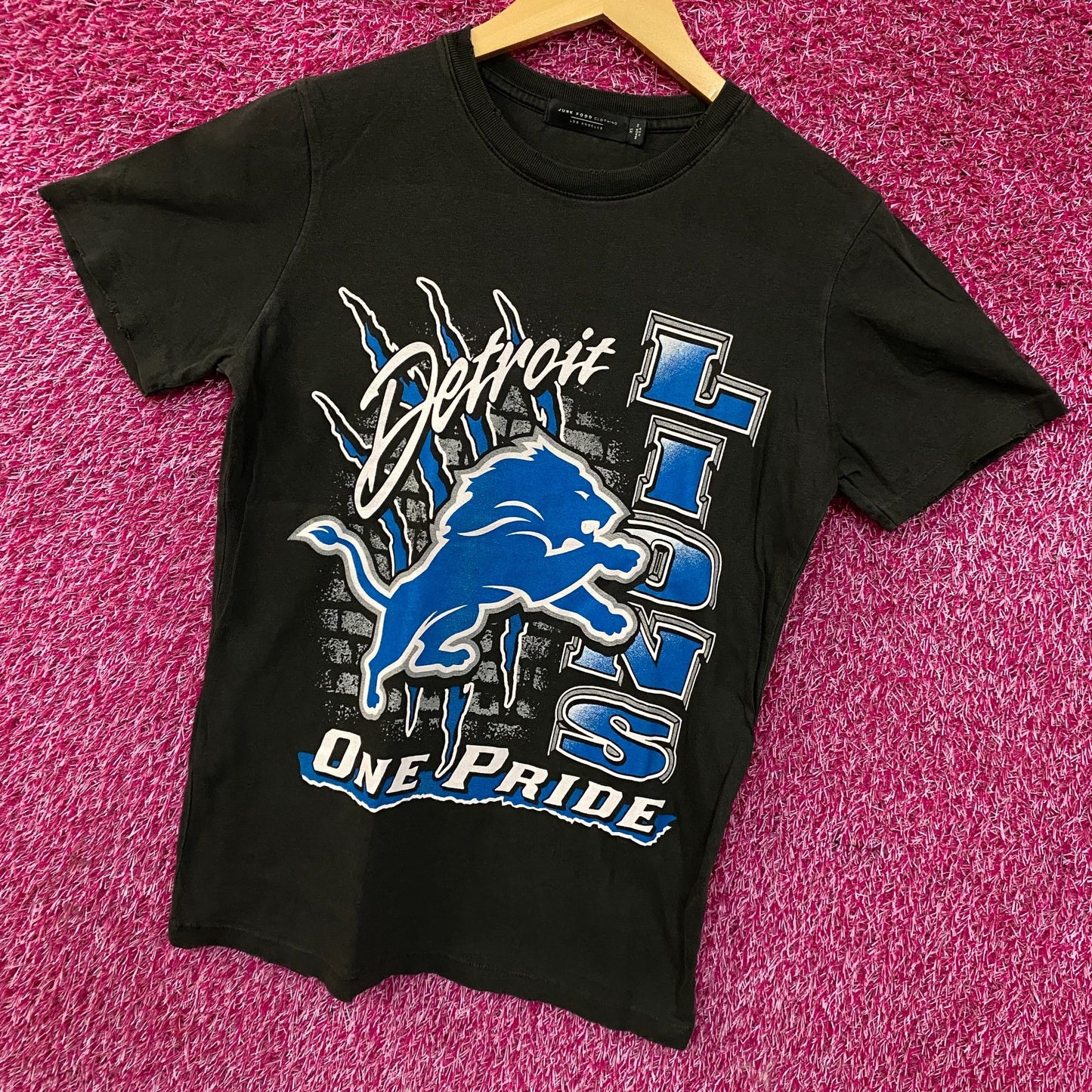 Junk Food Clothing Detroit Lions "One Pride" Vintage-Style T-Shirt XS