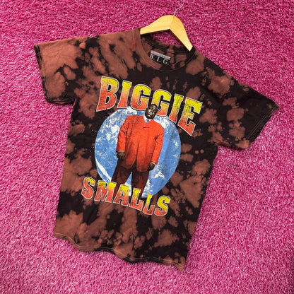 Biggie Smalls Kingpin of Planet Earth Hip Hop Bleach Dye M