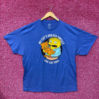 The Simpsons Ralph and His Cat Graphic Tee Royal Blue 2XL