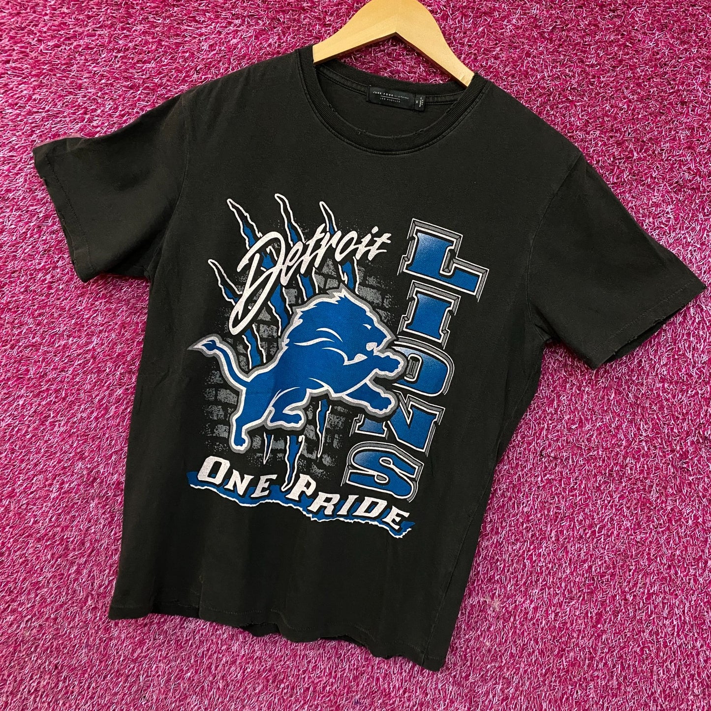 Junk Food Clothing Detroit Lions "One Pride" Vintage-Style T-Shirt Medium