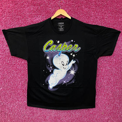 Ripple Junction Casper the Friendly Ghost Airbrush Style Stars Cartoon Tee 2XL
