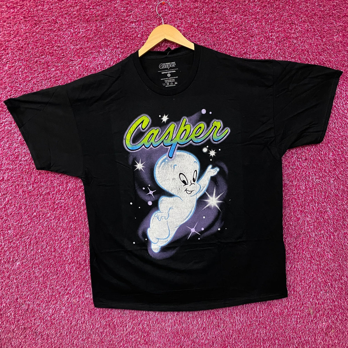 Ripple Junction Casper the Friendly Ghost Airbrush Style Stars Cartoon Tee 2XL
