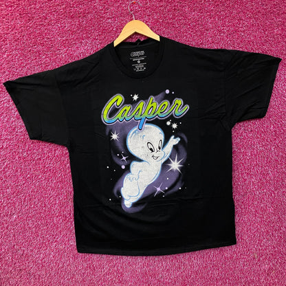 Ripple Junction Casper the Friendly Ghost Airbrush Style Stars Cartoon Tee 2XL