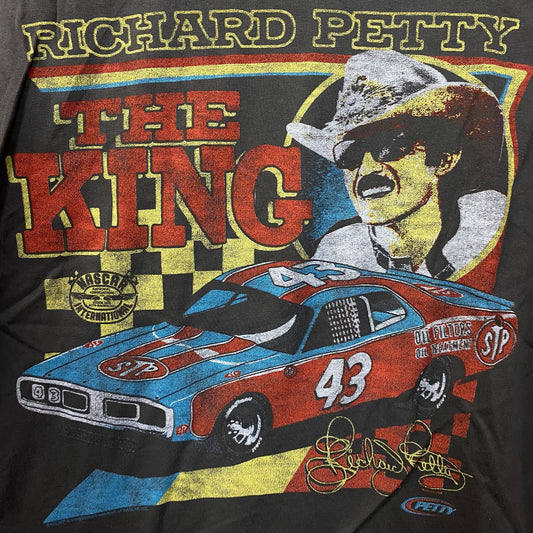 Junk Food Clothing Nascar Richard Petty "The King" Jersey Graphic Tee S/M