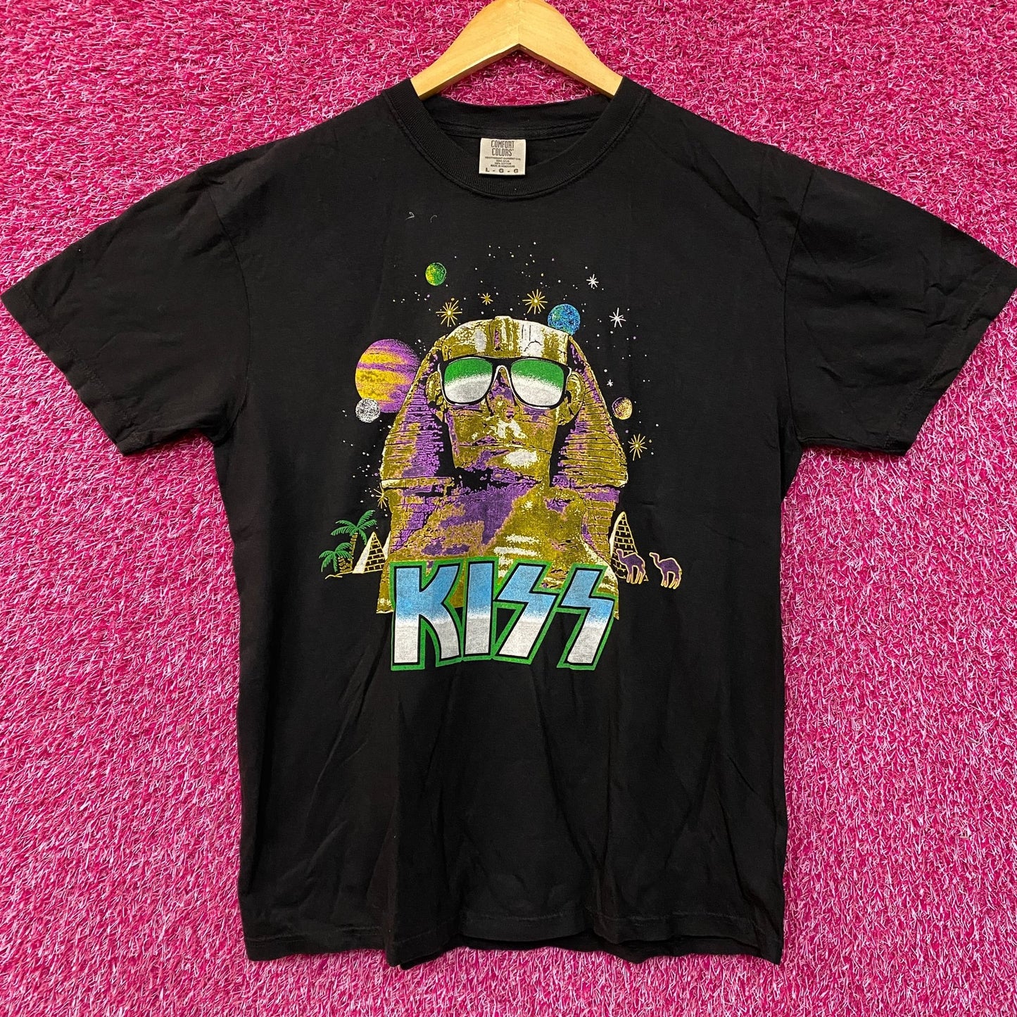 Kiss Hot In The Shade Album Cover Art Glam Metal T-Shirt Large