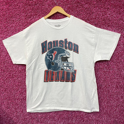 Junk Food NFL Houston Texas Throwback Helmet Logo T- Shirt Large
