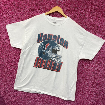 Junk Food NFL Houston Texas Throwback Helmet Logo T- Shirt Large