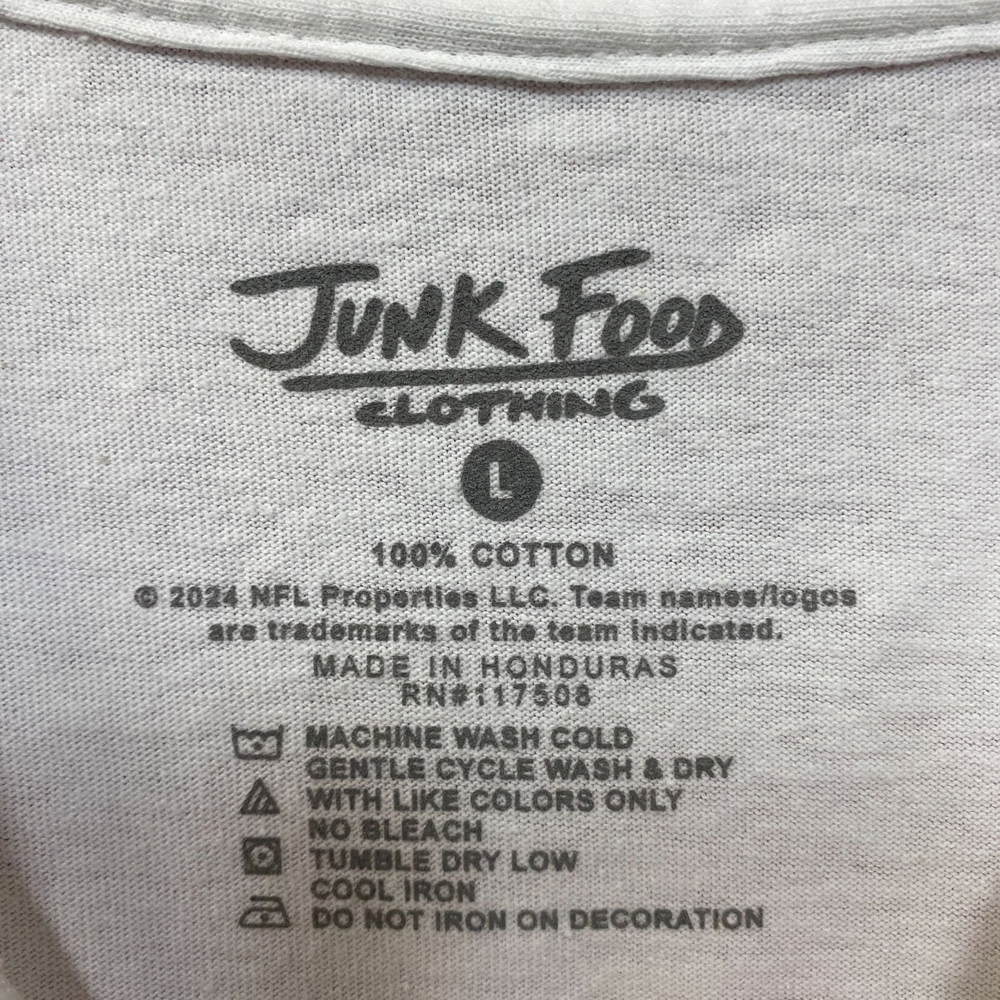 Junk Food NFL Houston Texas Throwback Helmet Logo T- Shirt Large