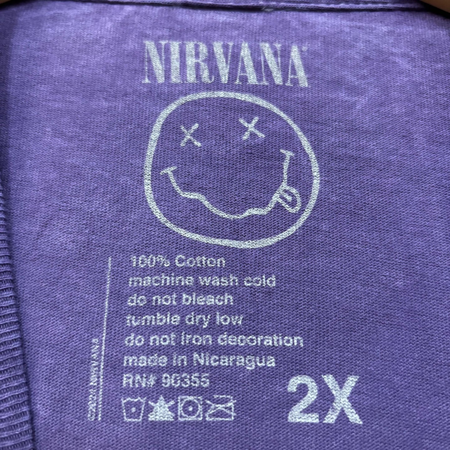 Nirvana In Utero Album Angel Art Outline Grunge Band Tee 2XL