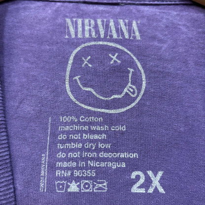 Nirvana In Utero Album Angel Art Outline Grunge Band Tee 2XL