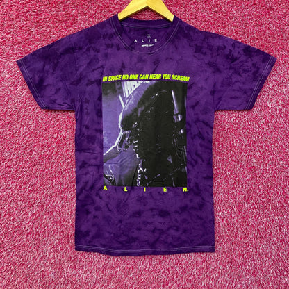 Alien Xenomorph Space No One Can Hear You Scream Tie Dye Small