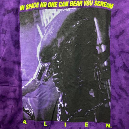 Alien Xenomorph Space No One Can Hear You Scream Tie Dye Small