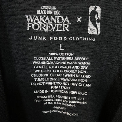 Junk Food Phoenix Suns NBA x Marvel Black Panther Wakanda Forever T-Shirt Large