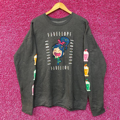 Disney Wreck-It Ralph Vanellope von Schweetz Crewneck Sweatshirt Large