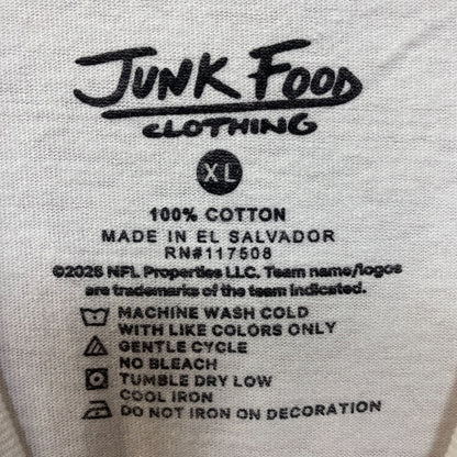 Junk Food Women's Buffalo Bills Repeat Glitter Flea Market Crop T-Shirt XL