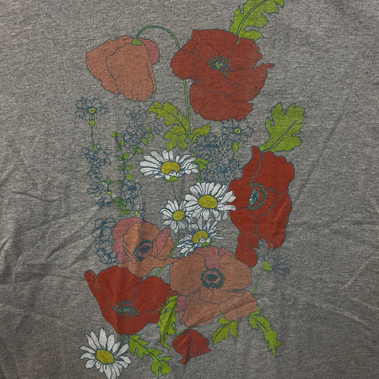 Junk Food Flowers Cotton Graphic T-Shirt Medium