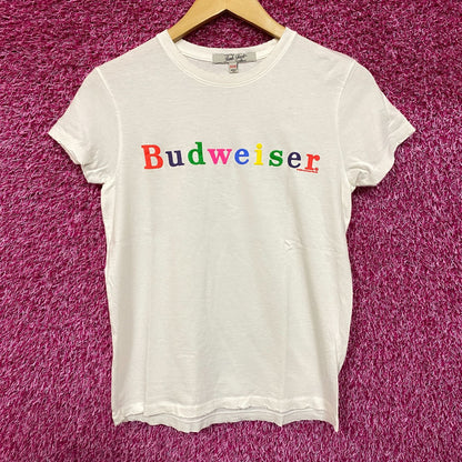 Budweiser Logo Graphic Design T-Shirt XXS