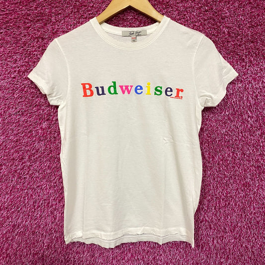 Budweiser Logo Graphic Design T-Shirt XXS