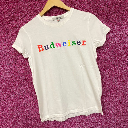 Budweiser Logo Graphic Design T-Shirt XXS