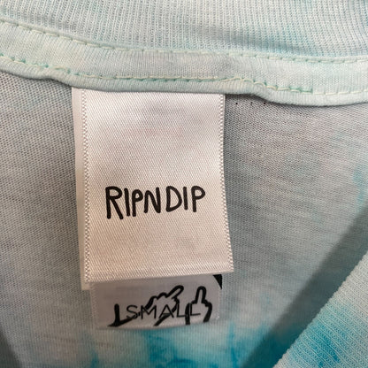 RIPNDIP Wizard Graphic Print Spiral Tie Dye T-Shirt Small